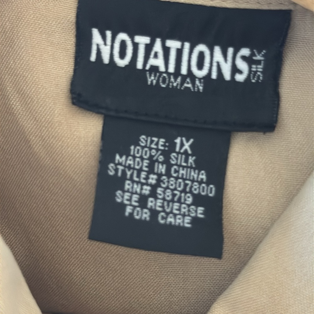 Notations Womens 100% Silk Button Down Collared T… - image 6